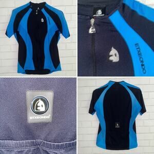 Etxeondo $100 Oin Cycling Jersey  Blue/Black Mens LG EUC